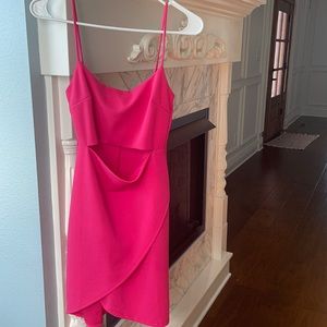 HOT pink lulus cutout mini dress 🧁